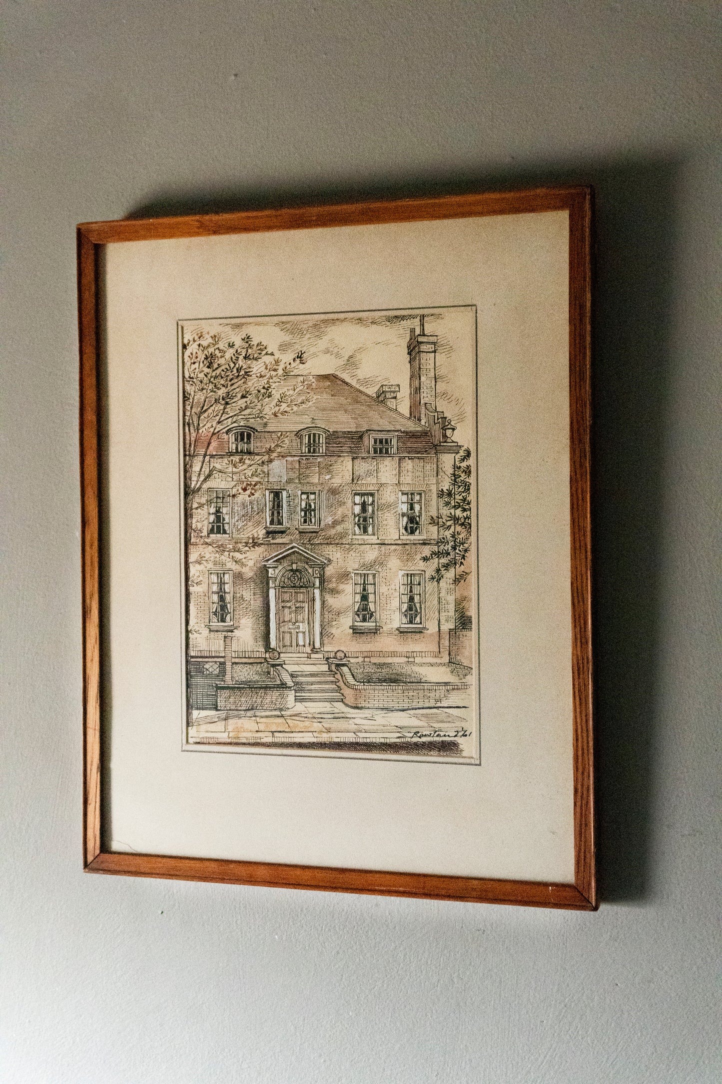 Watercolour - Eagle House Wimbledon - Signed Rowland Hilder