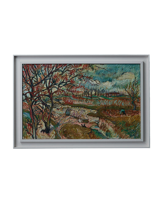 Impressionist Style Framed Landscape Oil Painting